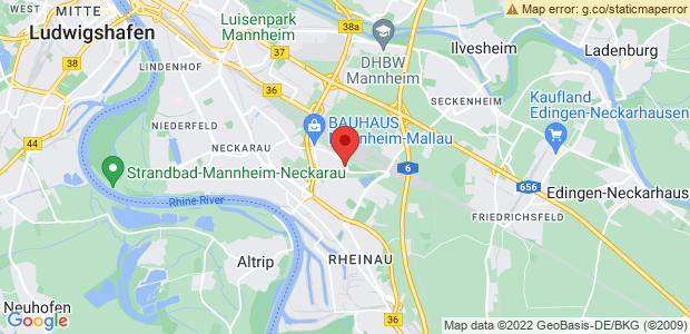 Mannheim,Baden-Wuerttemberg Region Map